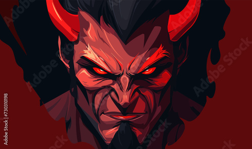 devil man isolated vector