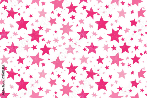Pastel Star Pattern on Transparent Background