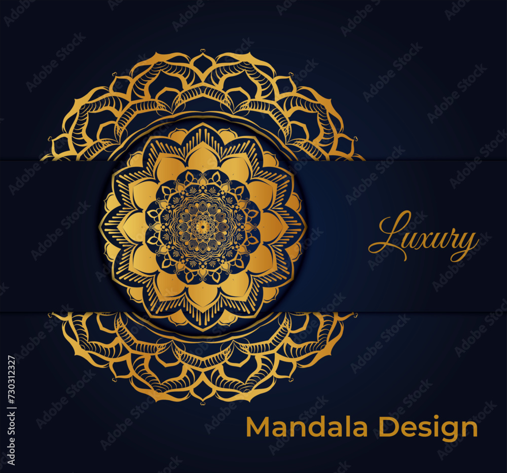 vector creative gold luxury mandala design template