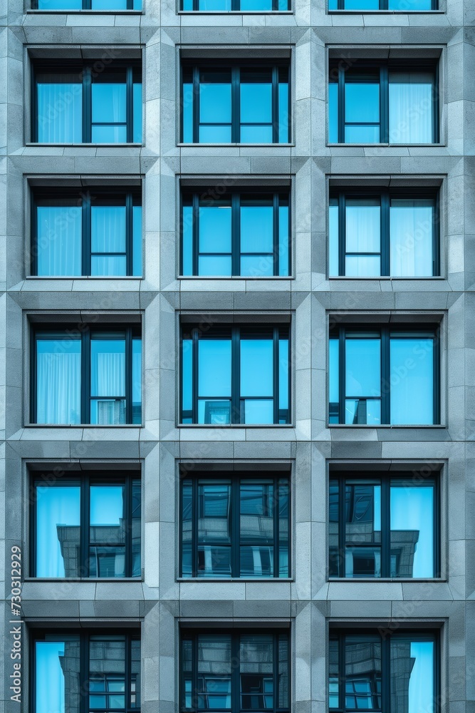 the urban essence with a photo featuring a square structure adorned with numerous windows