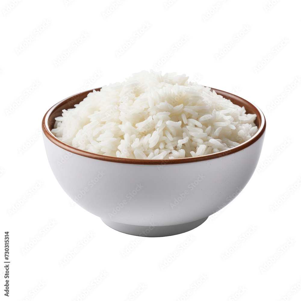 Bowl of rice isolated on white or transparent background Bowl of rice isolated on white or transparent background