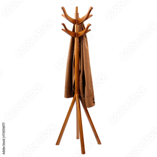 Coat rack isolated on white or transparent background