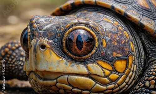 Beyond Precision: Explore the Intricacies of Tortoise Majesty with Unmatched Closeup Detail © bellart