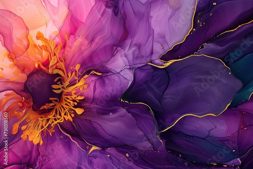 amazing floral art background . Natural luxury abstract fluid art painting in alcohol ink technique