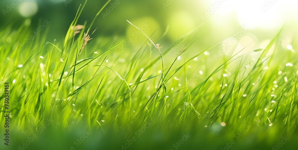 Green grass closeup in the sunlight Green grass closeup in the sunlight