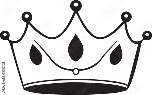 Crown vector icon design isolated on white background king or queen symbol for your web site design