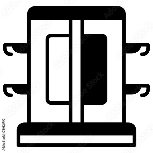 Magic Trick glyph and line vector illustration