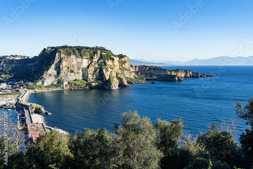 Trentaremi bay from Nisida Island in the gulf of Naples, Italy photo