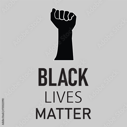 Black Lives Matter - Anti-racism motivation typography poster. Vector illustration. Eps file 151.