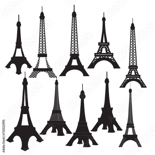 Eiffel Tower SVG, Paris SVG, Landmark SVG, Travel Svg, Eiffel Tower Clipart, Stencil, Cut File, Eiffel Tower Cricut, Silhouette, Vector 