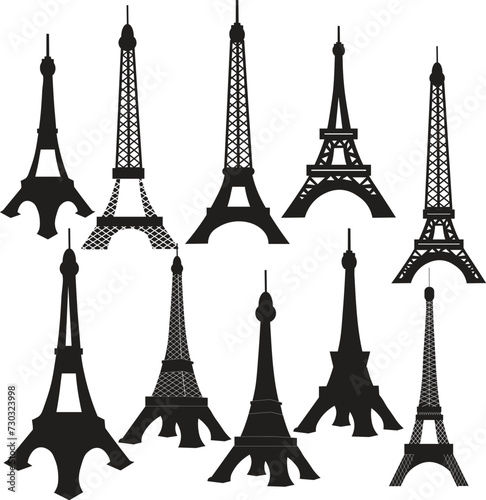 Eiffel Tower Eps, Paris Eps, Landmark Eps, Travel Eps, Eiffel Tower Clipart, Stencil, Cut File, Eiffel Tower Cricut, Silhouette, Vector photo