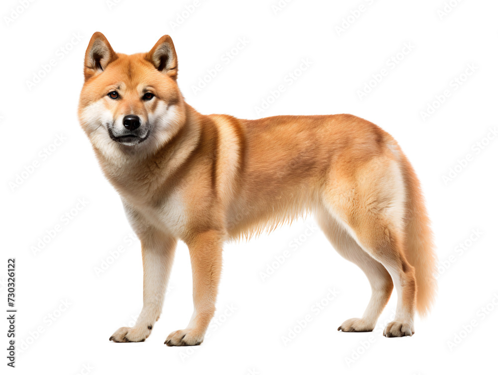 Robust Akita, isolated on a transparent or white background