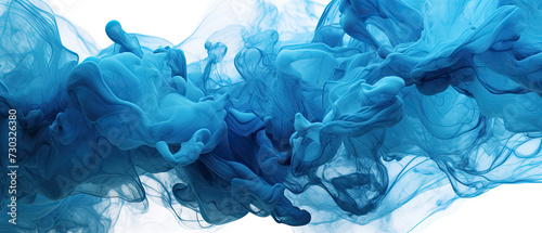 Floating Blue Ink in Water
