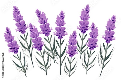 Lavender rectangle isolated on white background top 