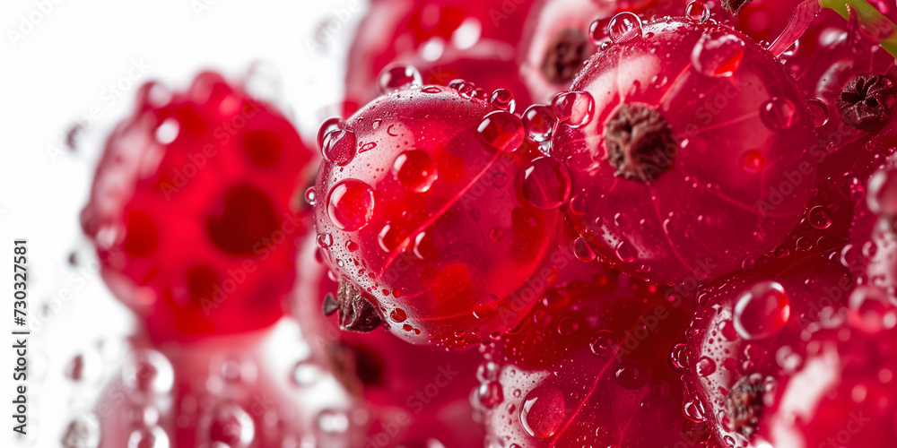 Groseille rouge fraîche avec des gouttes d'eau Groseille rouge fraîche avec des gouttes d'eau