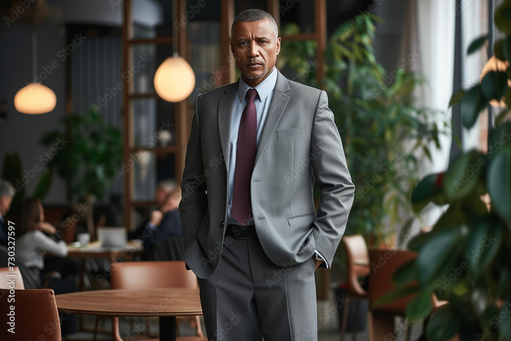 a succesfull businessman in office environment