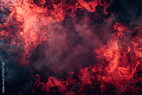 frame from red smoke over black background