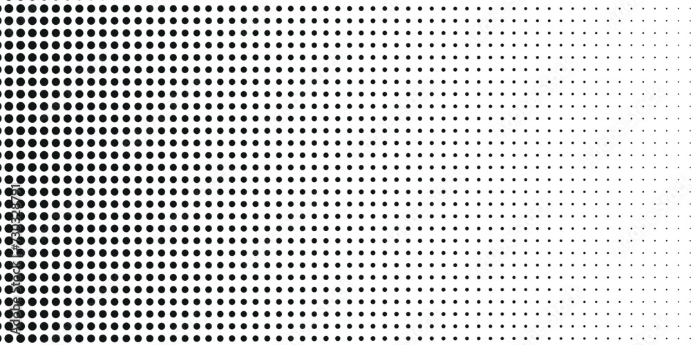 Background with monochrome dotted texture. Polka dot pattern template modern - obrazy, fototapety, plakaty 