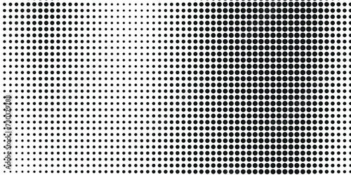 Background with monochrome dotted texture. Polka dot pattern template vector ilustration.