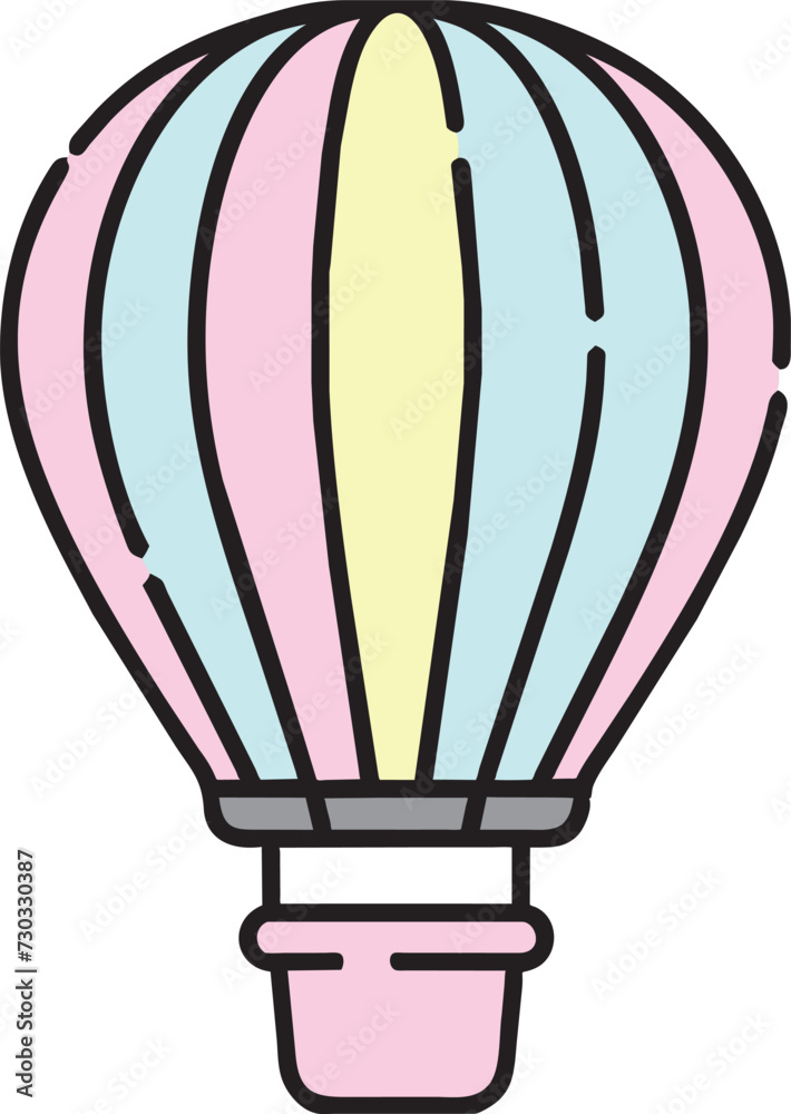 Obraz premium hot air balloon, icon