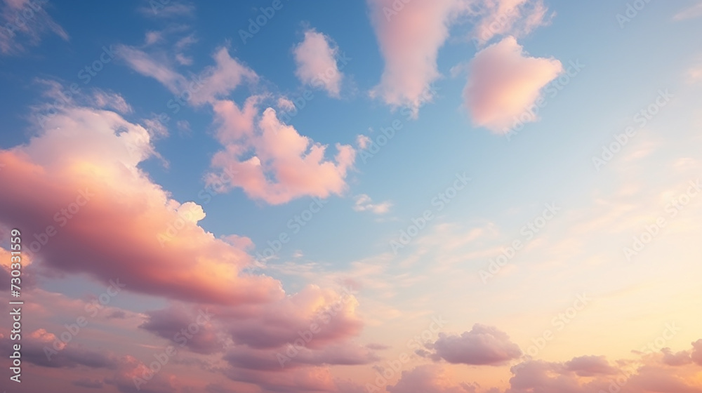 Fototapeta premium Beautiful evening sky and sun set image