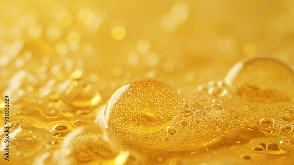 Close-Up of Bubbling Yellow Liquid Close-Up of Bubbling Yellow Liquid