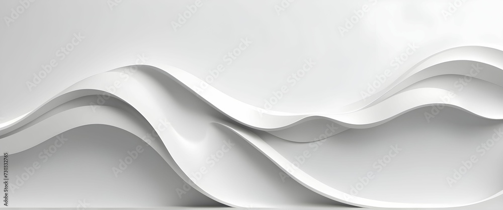 3D Light white background with waves 3D Light white background with waves