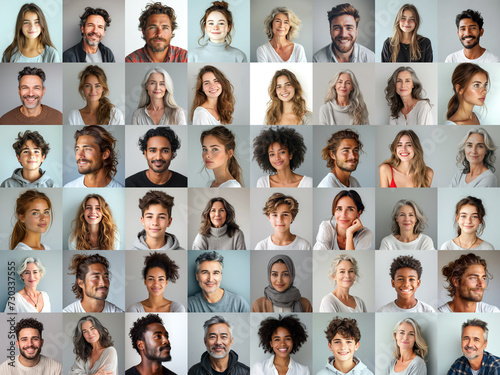 Diverse People Face Or Avatar Portraits