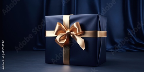 Navy Blue handmade shiny gift box