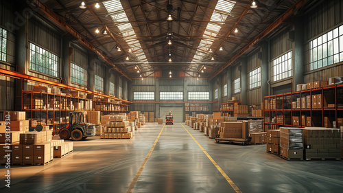 warehouse boxes loader