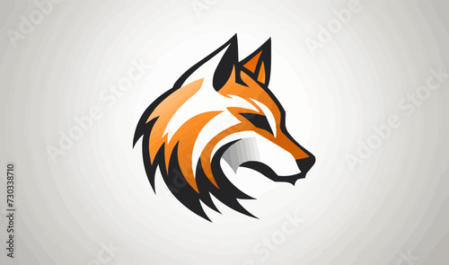 wolf head logo symbol vector logotype design icon abstract minimal mascot