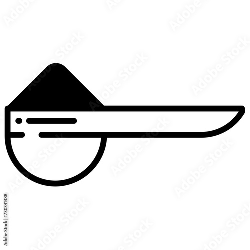 Measuring Spoons glyph and line vector illustration