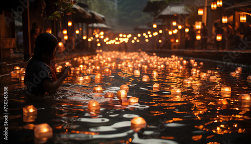 A serene young adult meditating outdoors, reflecting on spirituality generated by AI