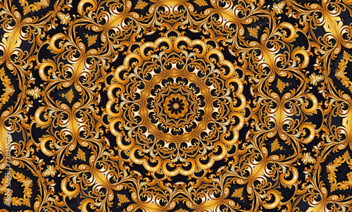 Golden colorful mandala background  Folk luxury animation for yoga  design  Golden abstract loop of flowers  Abstract kaleidoscope background  Beautiful multicolor kaleidoscope and mandala