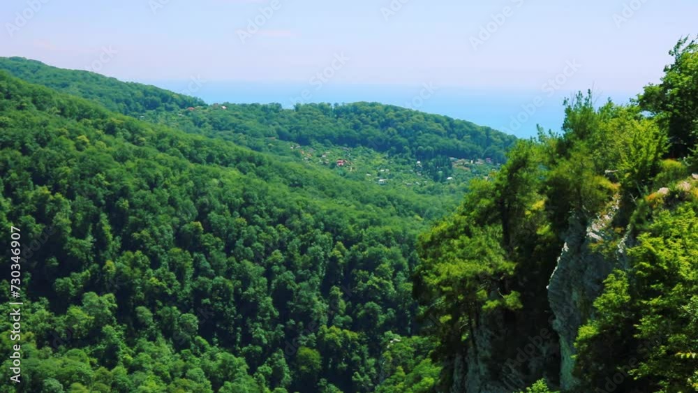 Eagle rocks, trail from Agur waterfalls, Khostinsky district of Sochi, Russia