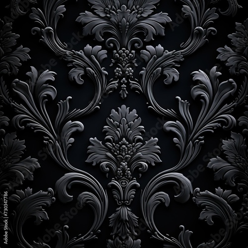 black damask pattern background