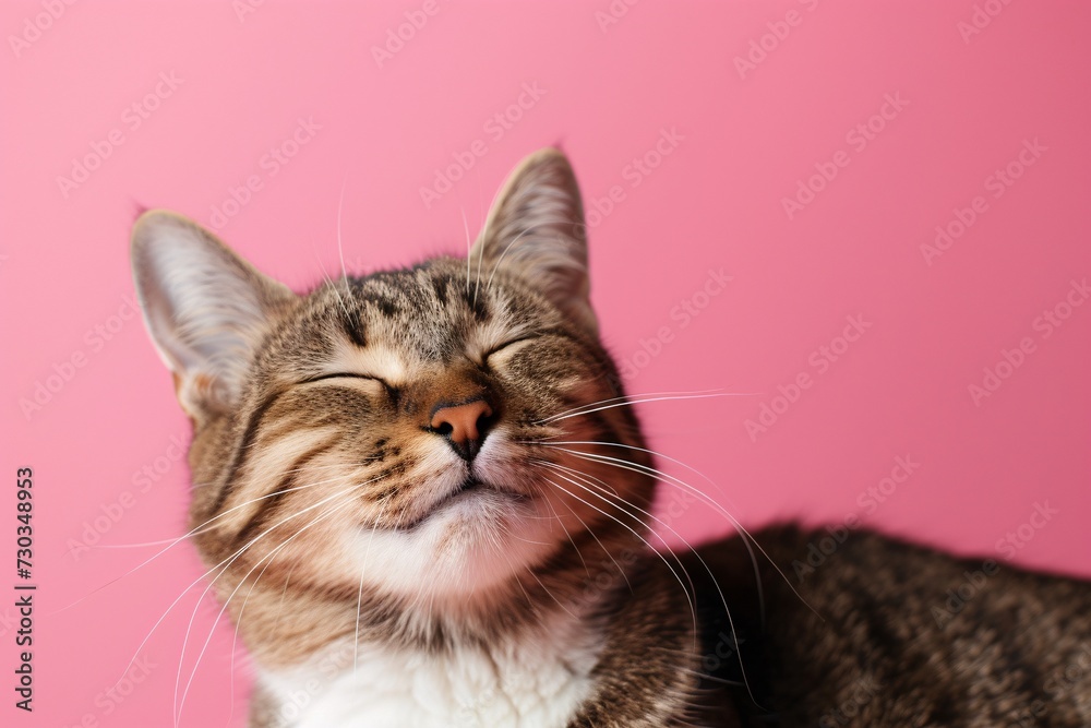 Spectacularly happy cat, fur colored brightly. Pretty background, spectacularly cuzy and cute. Spectacularly happy cat, fur colored brightly. Pretty background, spectacularly cuzy and cute.