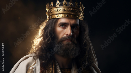 Melchizedek. Old testament. Biblical character Melchizedek priest king of Salem portrait.   photo