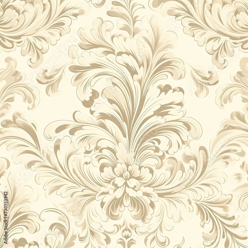 vintage wallpaper with a beige floral pattern