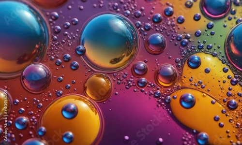colorful Fluid Euphoria  Macro Magic Unleashed in Colorful Abstract Oil