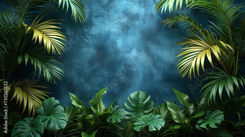 Abstract Blue Stripes Nature Tropical  Palm  Background HD  Illustrations