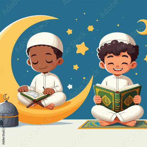 Illustrate a scene where individuals seek forgiveness and reconcile emphasizing the spirit of forgiveness and compassion during Ramadan