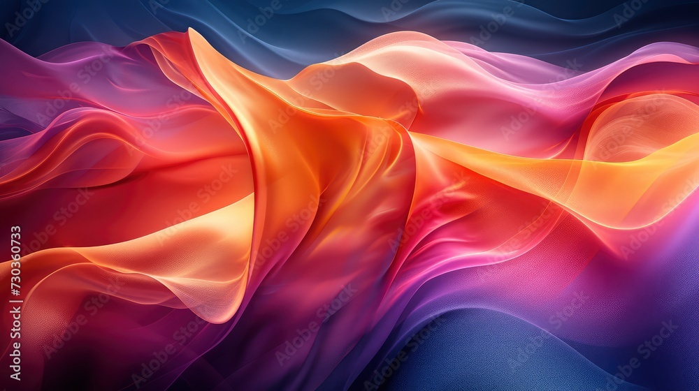 Abstract Bright Wavy Lines On Dark, Background HD, Illustrations