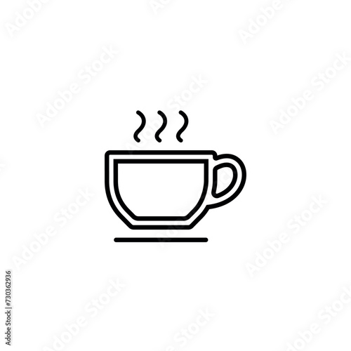 Coffee icons set. Coffee flat icons illustration. Coffee shop outline icons