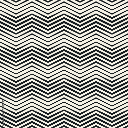 Monochrome Variegated Striped Chevron Pattern