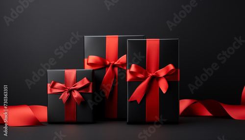 Celebration of love gift box, decoration, wrapping paper, invitation generated by AI