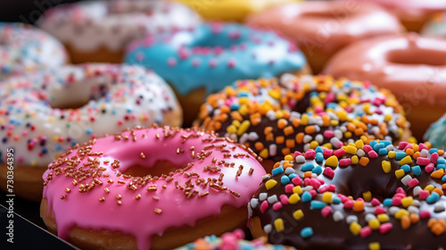doughnuts with sprinkles on a plate to enjoy