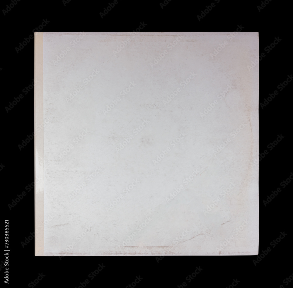 Obraz premium Vinyl Record Album EP Cover Texture Mockup. Realistic paper overlay with worn edges and damage scratches, torn, grainy outline. Album cover old effect for cd, vinyl. 