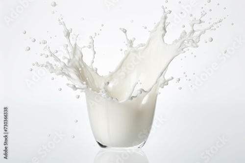 Dynamic Milk splash background. Flow drop. Generate Ai