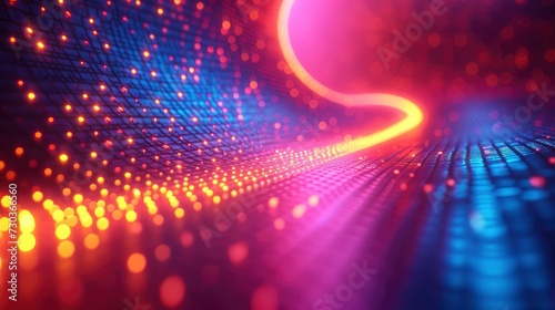 Abstract Led Light Wall Falling Out, Background HD, Illustrations